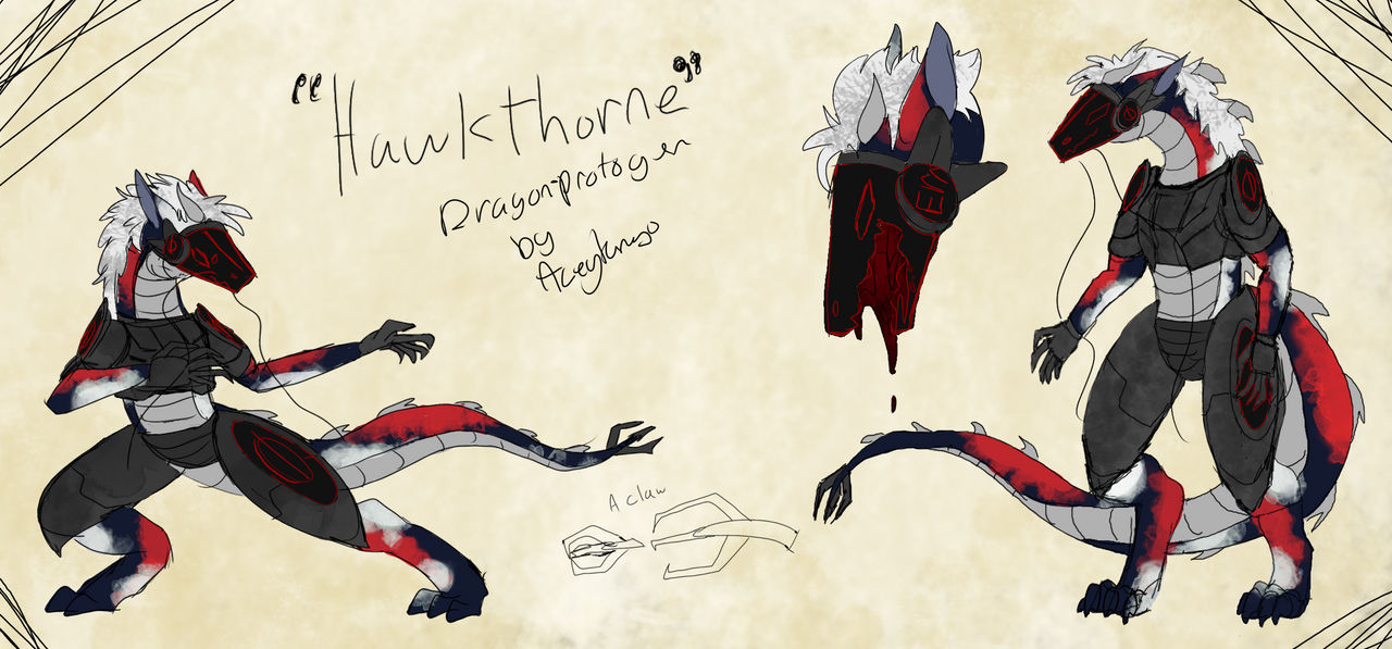 Hawkthorne the dragon Protogen by Aceytango on DeviantArt