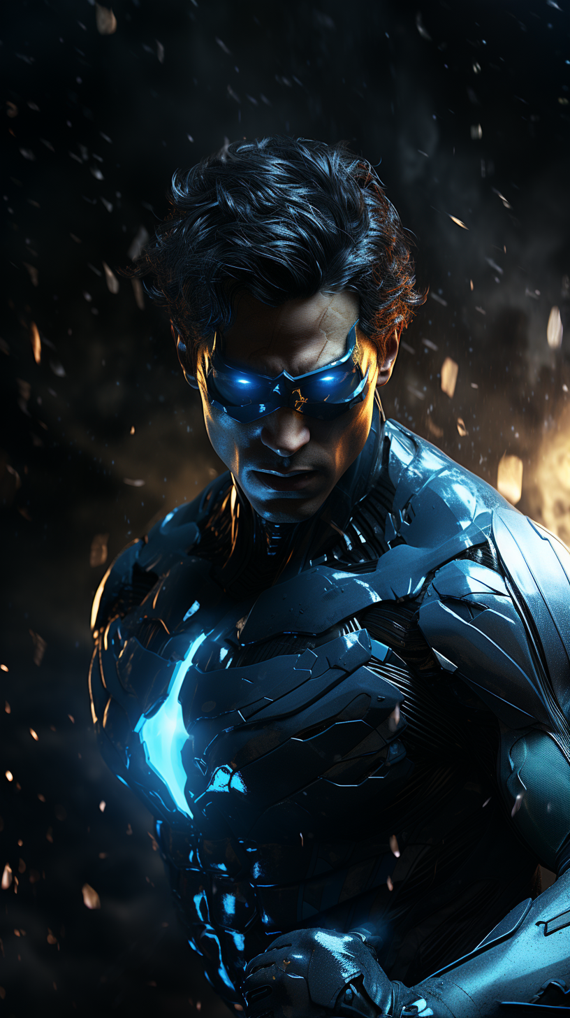 Blue Nightwalker Blue lantern Nightwing by oudacris on DeviantArt