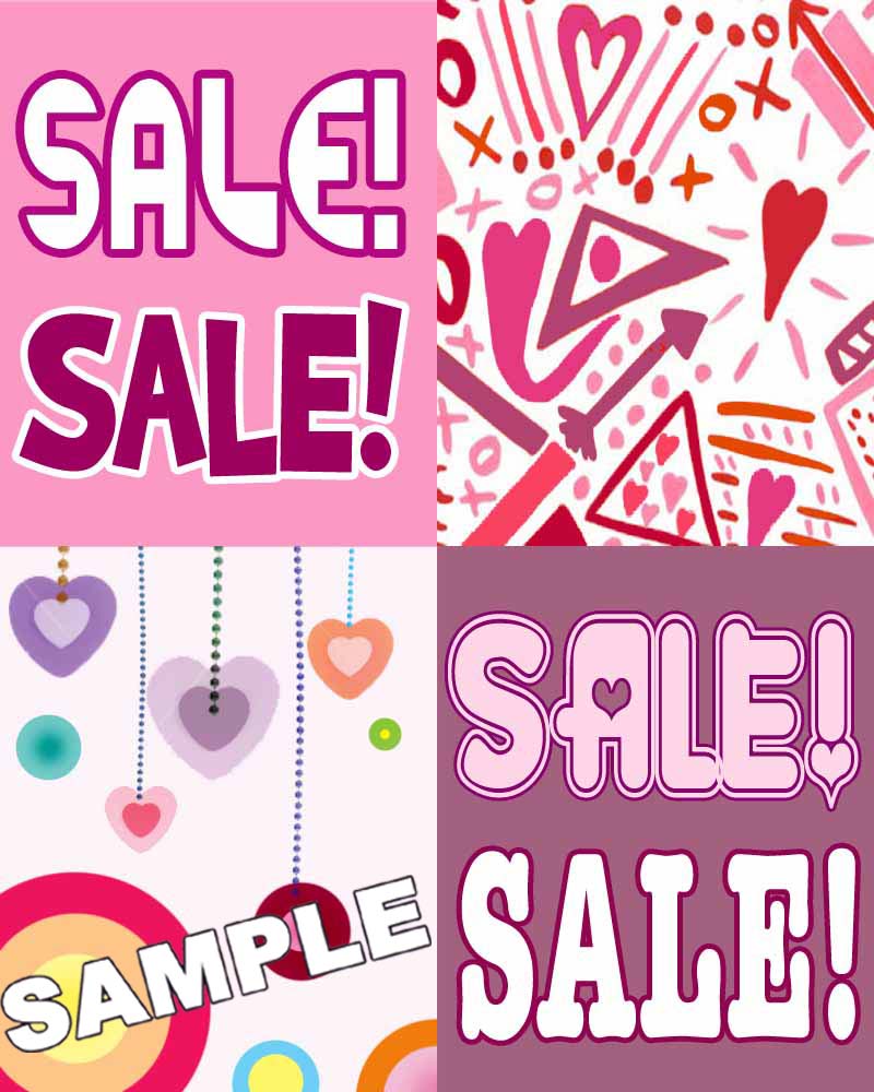 hanging VALENTINES SALE signage