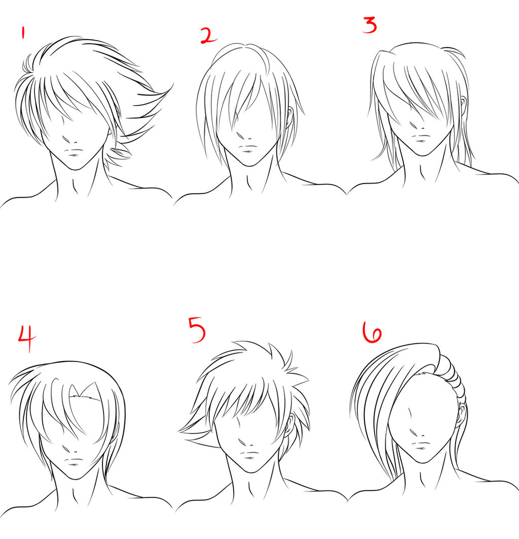 Anime Male Hair Style 1 by RuuRuu-Chan on DeviantArt