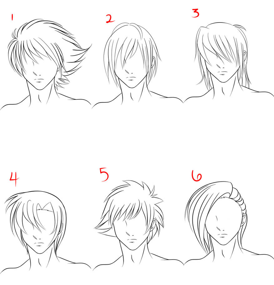 Anime Male Hair Style 1 By Ruuruu Chan On Deviantart