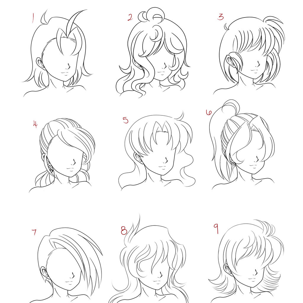 Anime Female Hair Style 1 by RuuRuu-Chan on DeviantArt