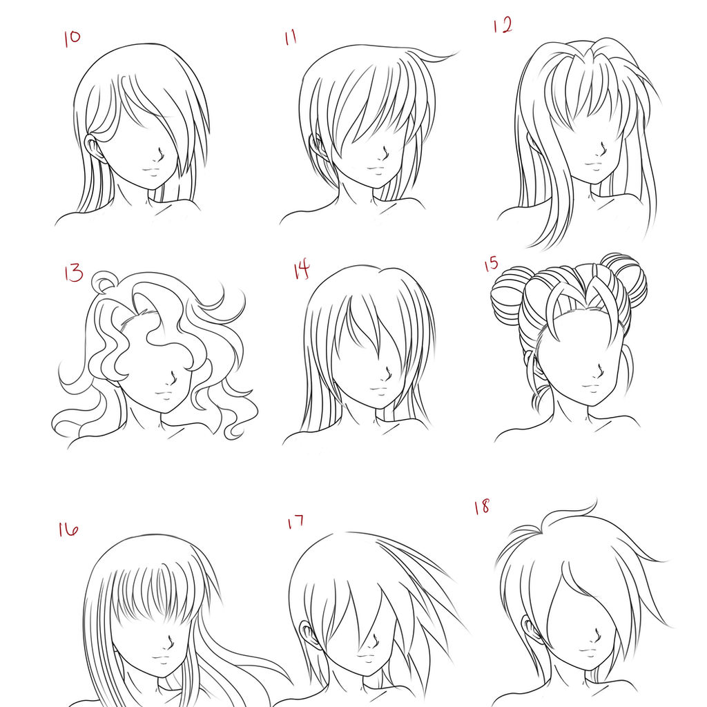 anime hair reference by ryky on DeviantArt