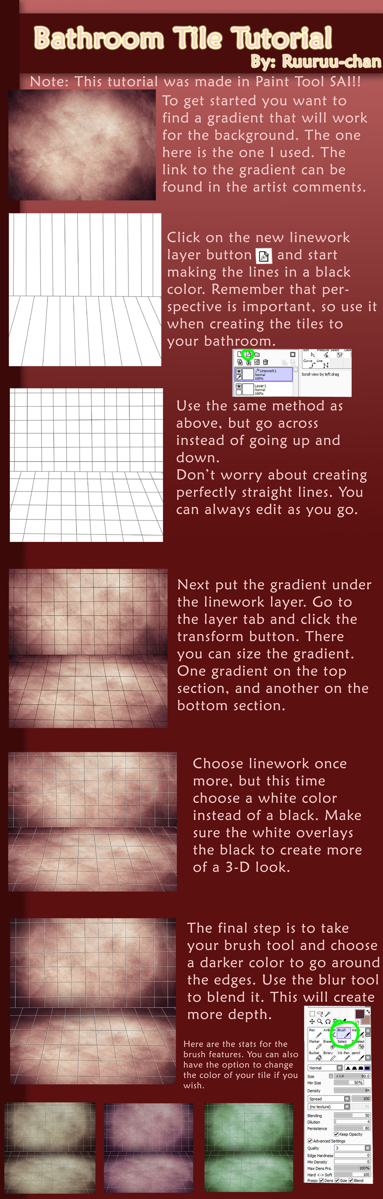 Bathroom Tile Tutorial by RuuRuu-Chan on DeviantArt