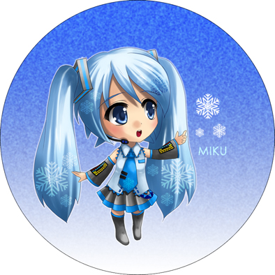 Snow Miku Button version