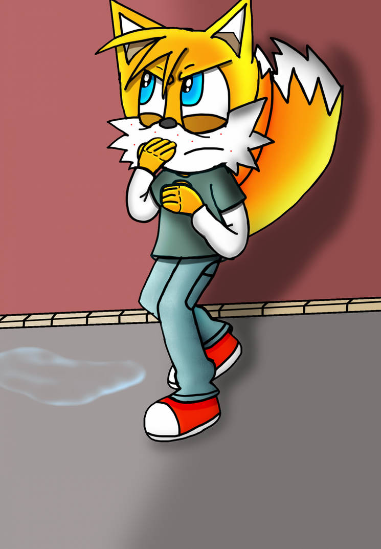 Tails Getting Whoop Tails in a alleyway getting ready to fight by DarknightTails on DeviantArt