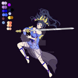 Janna Sacred Sword Saphir | Colored Sketch