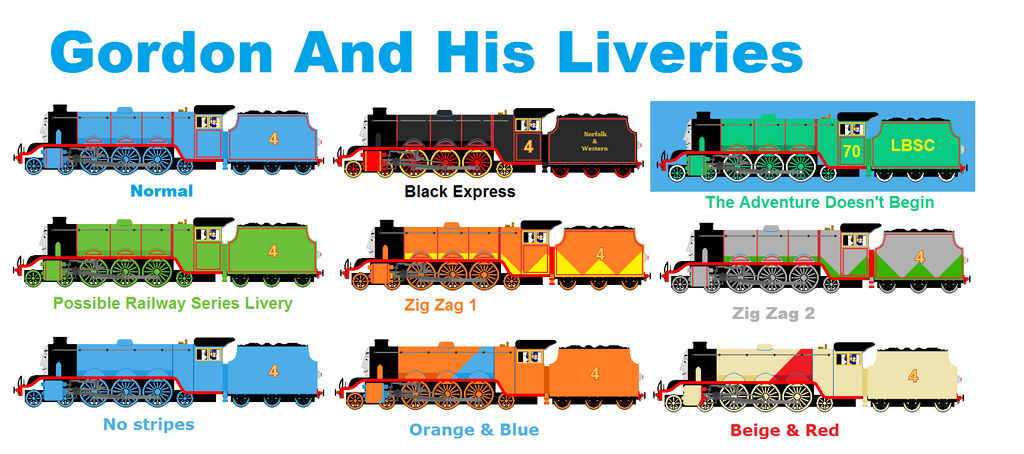 Gordon And His Liveries by Confused-Man on DeviantArt