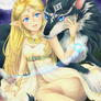 Zelda and Wolflink (TLOZ Fanart)