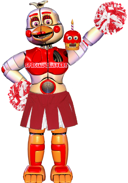 Cheerleader Funtime Chica (FNAF AR Skin Concept) by MCAboyan on