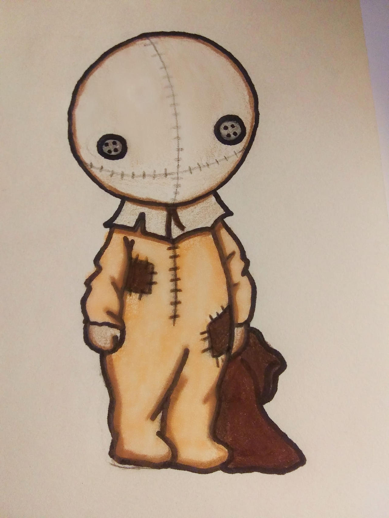 Trick R Treat Sam sketch by DarkDragonFire1989 on DeviantArt
