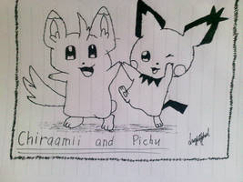 [Drawing] Chiraamii and Pichu