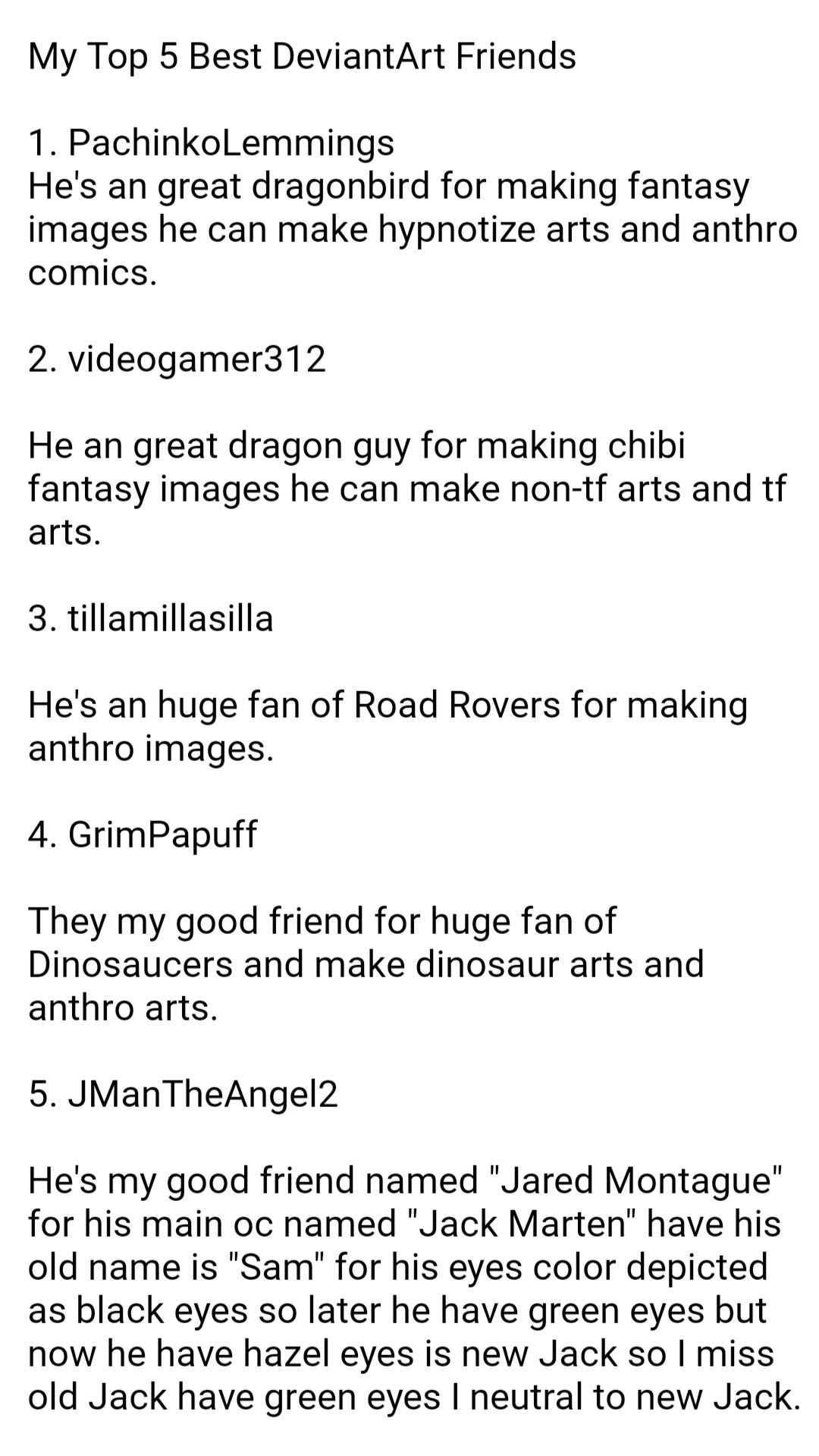 Deviantart Friends Format My Top 5 Best DeviantArt Friends by GryphonWorldwide on DeviantArt