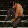 Satyr on steps