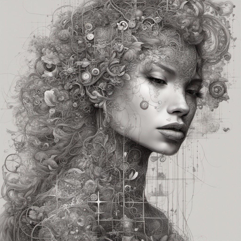 Complex drawing of a beautiful woman by henry694201 on DeviantArt