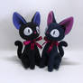 Black and Blue Jiji plushies