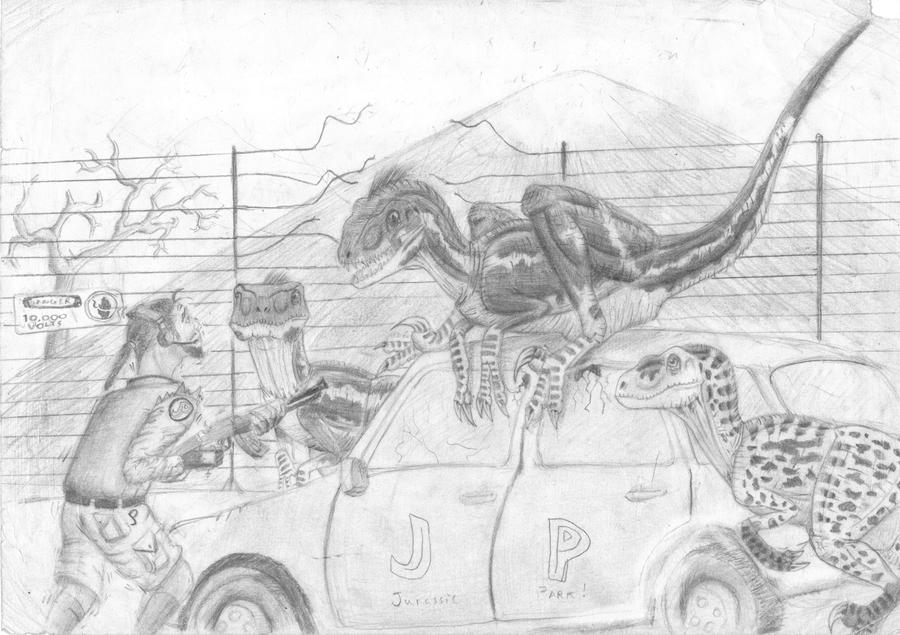 Raptor trouble....... by ebelesaurus on DeviantArt
