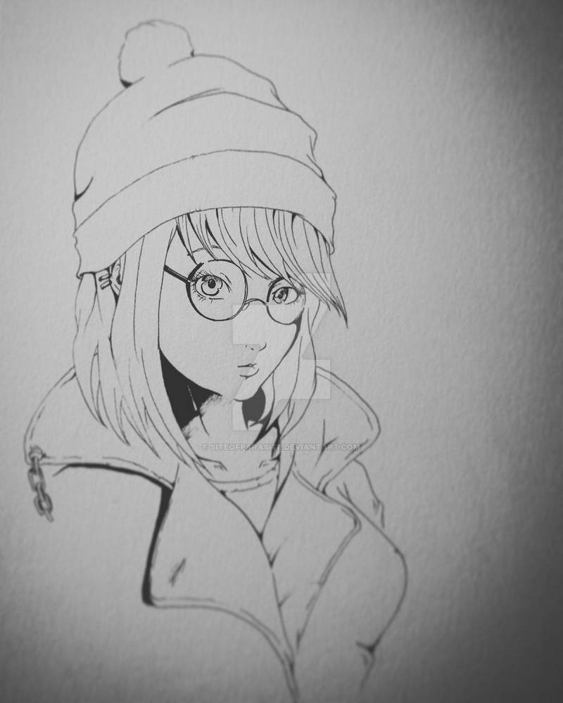 Manga Girl Inked by SiteofParasite on DeviantArt