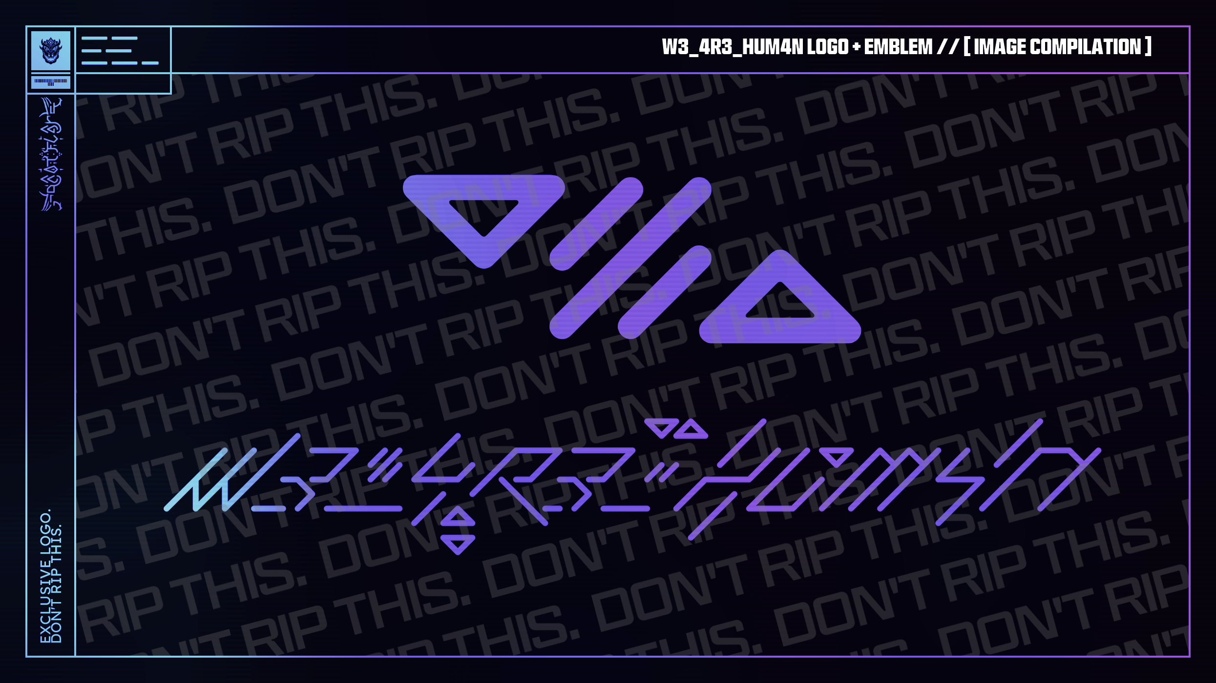 W3_4R3_HUM4N Logo + Emblem