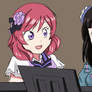 Maki Nishikino y Rinko Shirokane tocando el piano