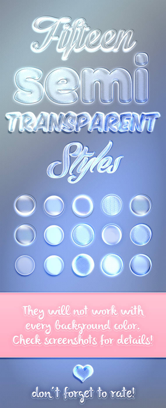 Semi-Transparent Photoshop Layer Styles by Devotchkah on DeviantArt