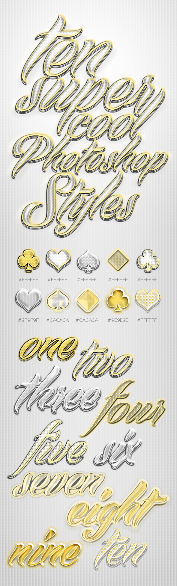 Gold and Silver Shiny Layer Styles