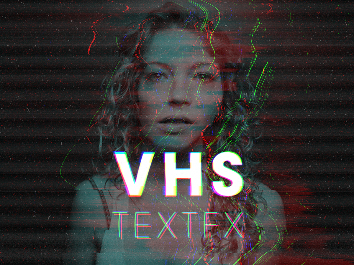 VHS - RGB Glitch Text Effect