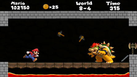 Super Mario Bros. final battle remake
