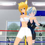 Haruko and Riley Wrestling
