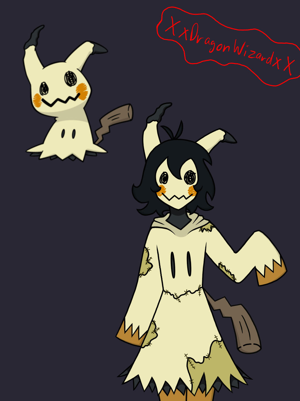 Mimsy Human Form Mimikyu as a Human by XxDragonwizardxX on DeviantArt