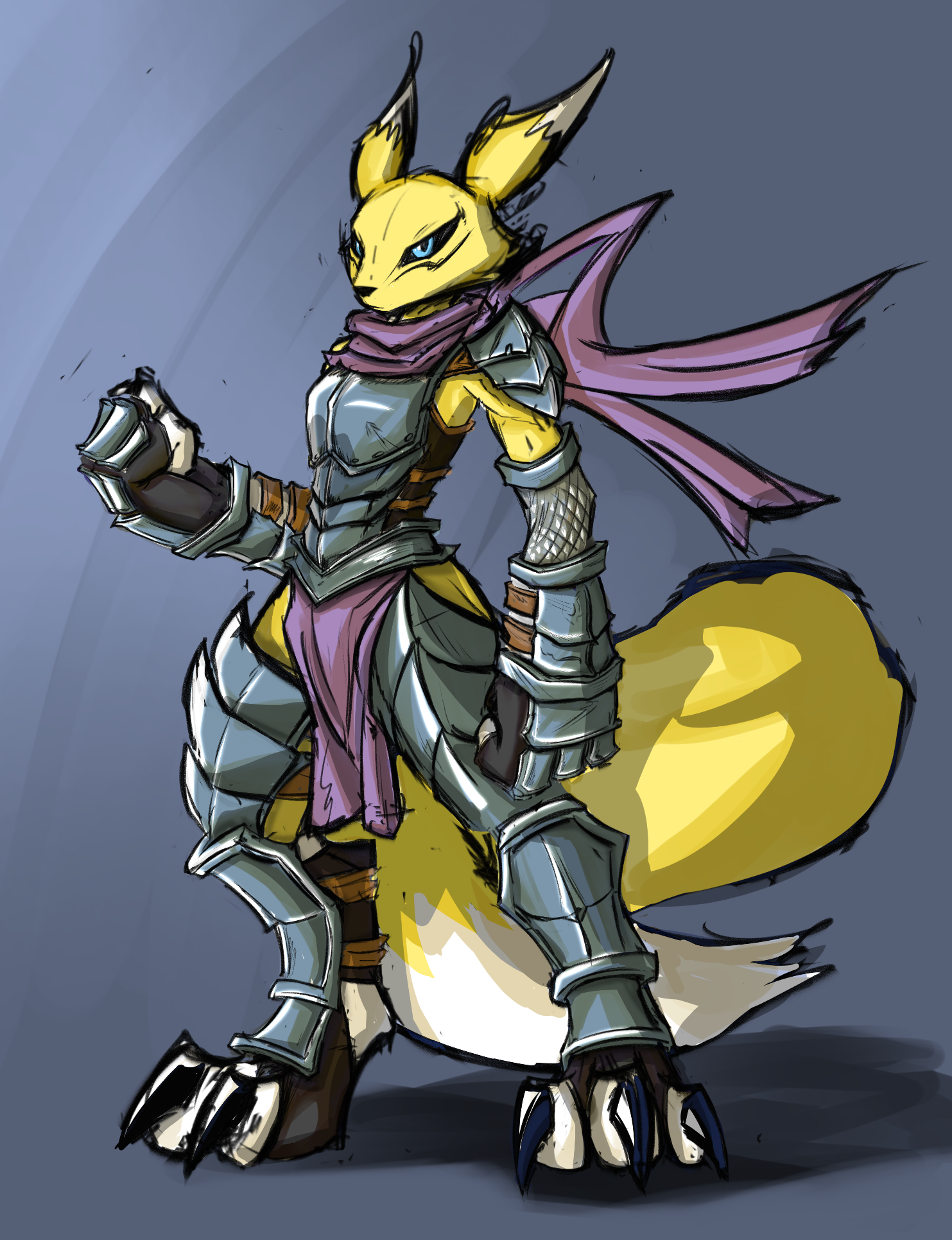 Renamon Rigged Model Renamon - Armored by rdovydas007 on DeviantArt