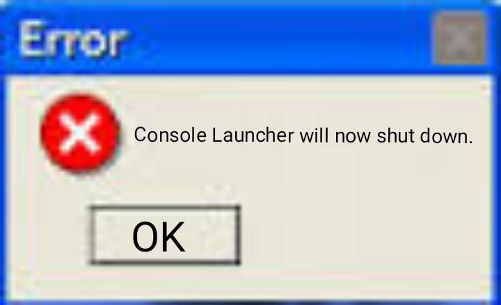 Console Launcher System Error Message by SenbeiCracker365 on DeviantArt