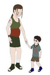 A mother and her son by Jyukai-Koudan