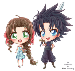 - Zack and Aerith Chibis Blinking/Flirting! -