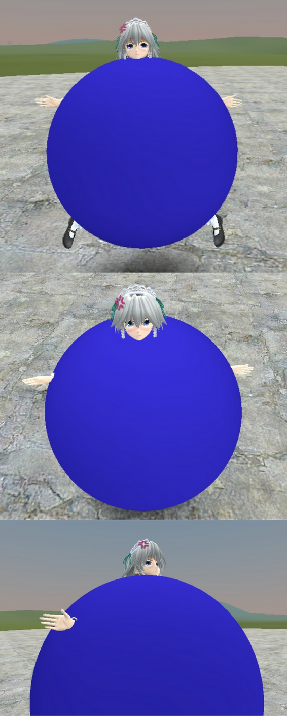 Parallaxthedarkone Mask Inflation Inflated Sakuya by ParallaxTheDarkOne on DeviantArt
