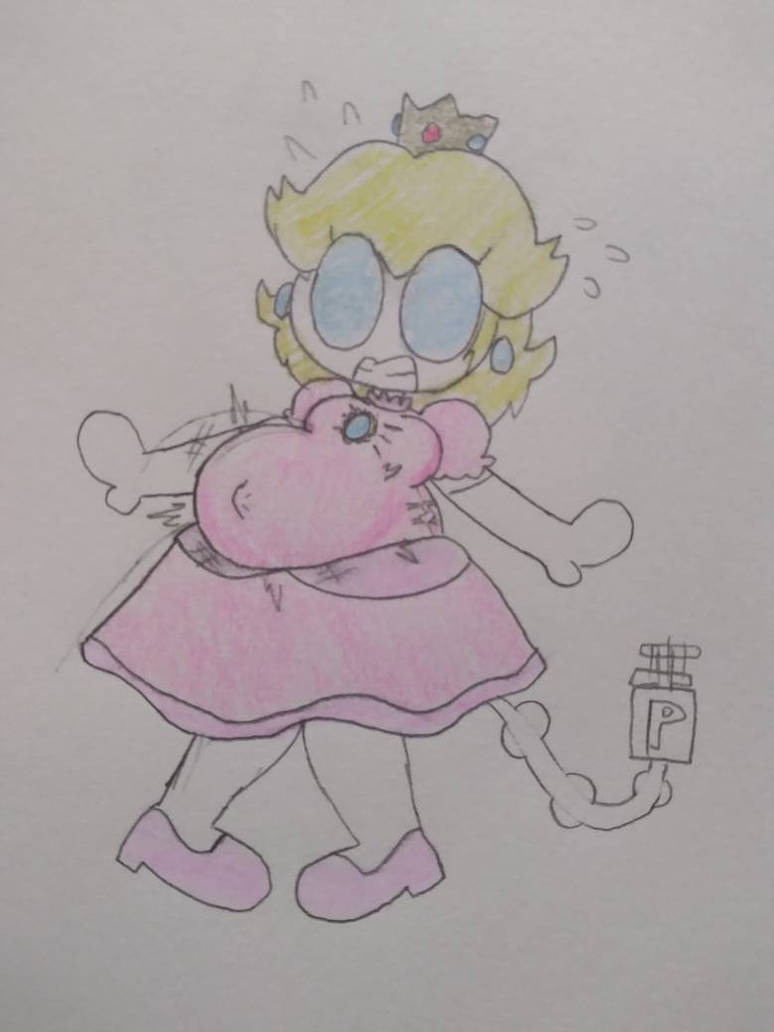 Peach Belly Inflation by ParallaxTheDarkOne on DeviantArt