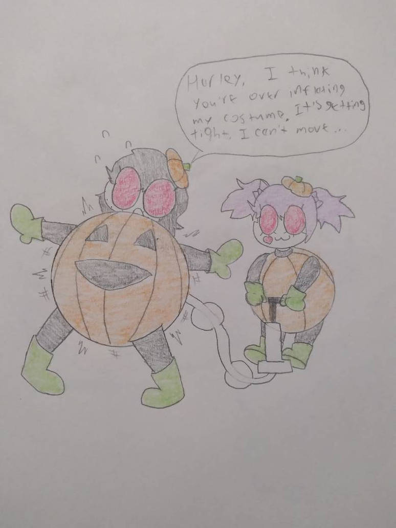 Parallaxthedarkone Mask Inflation Over Inflating Raven's Pumpkin Costume by ParallaxTheDarkOne on DeviantArt