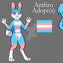 (OPEN) Trans Themed Anthro Rabbit Adopt