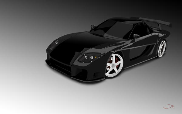 Mazda RX7 vector by 8thsin on DeviantArt