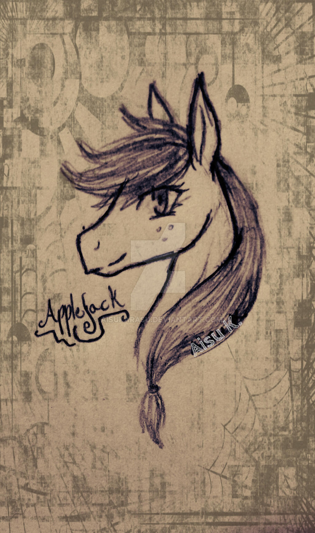 Fanart - MLP AJ by AisuKarasu on DeviantArt