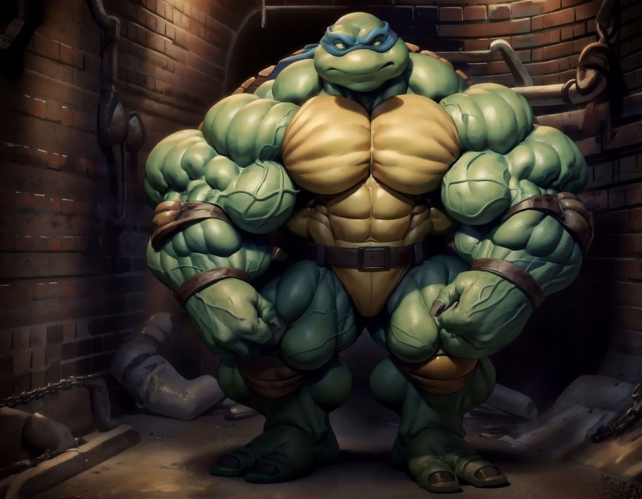 Leonardo Rottmnt Muscle Wide Leonardo by PowerPulseArts on DeviantArt