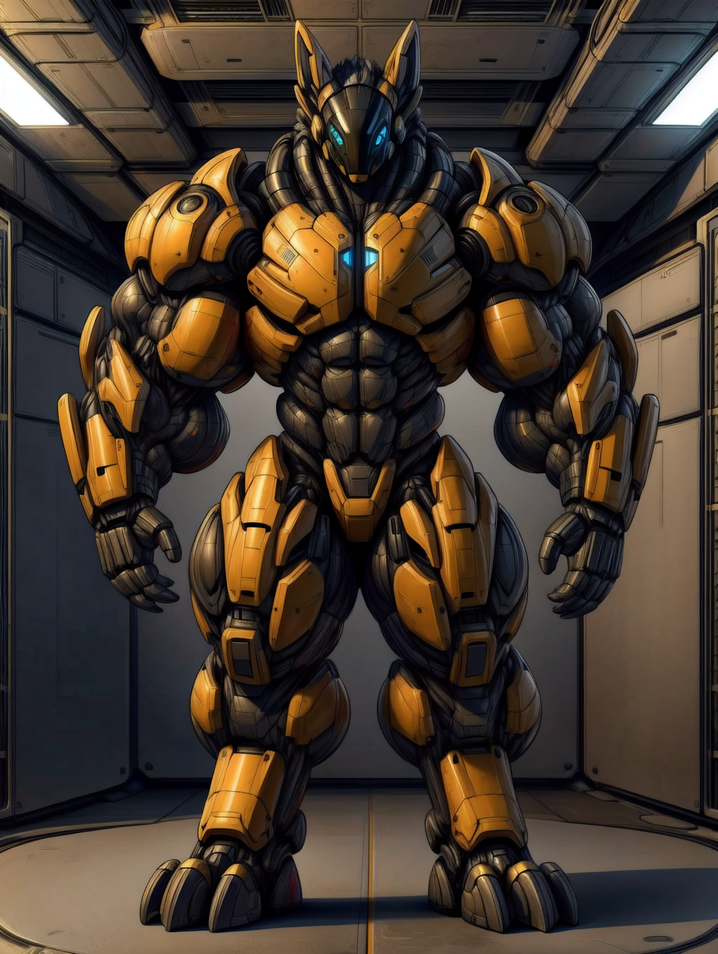 Protogen combat model by PowerPulseArts on DeviantArt