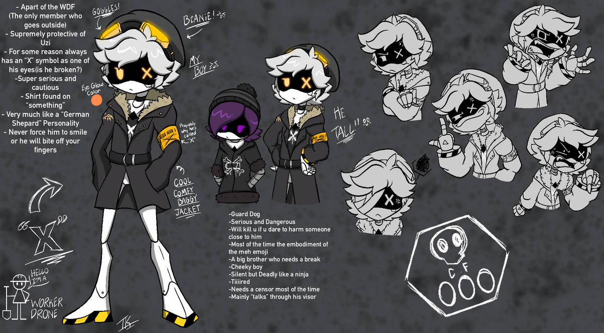 Murder Drone OC X by GalaxyCatsArtAnim on DeviantArt