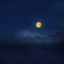 Full moon night sky