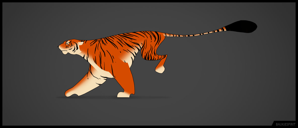 Stylized Tiger Run Cycle