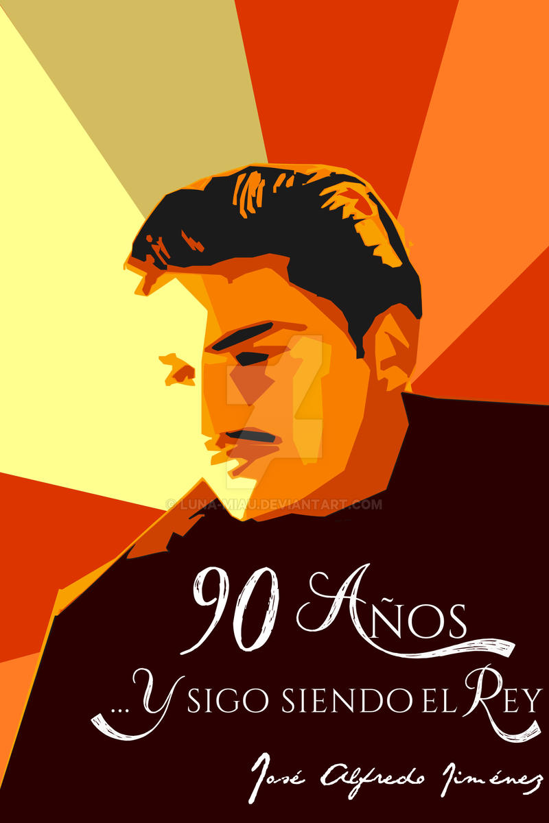 Jose Alfredo 90 years poster (warm colours)