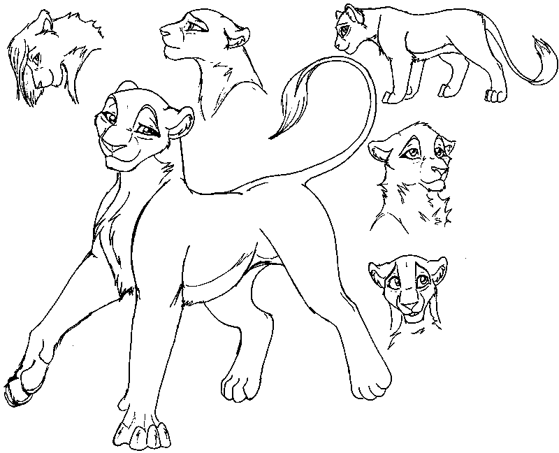 Lion Lineart MS Paint