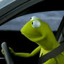 is a frog driving?
