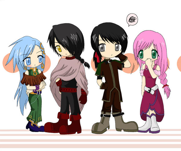 Two Chibi Talking two pairs:chibi by kayukishinomiya on DeviantArt