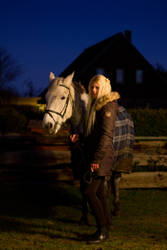 Girl with her horse